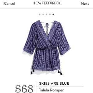 Skies are blue romper